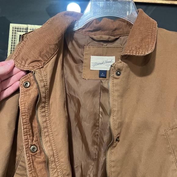 Universal thread women’s XL brown canvas and corduroy chore coat/ utility jacket - Picture 8 of 9